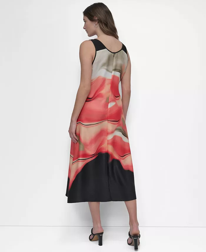 Alfani DKNY Women's Sleeveless Border Print Shift Dress Women's Fashion Shoes & Accessories