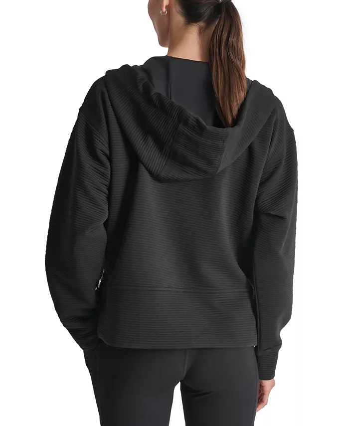 Alfani DKNY Women's Tech Ottoman Full-Zip Hoodie Women's Fashion Shoes & Accessories