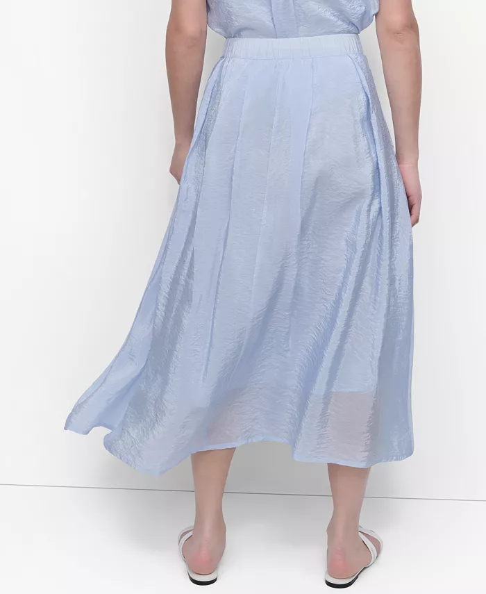 Alfani DKNY Women's Zip-Front Tech Midi Skirt Women's Fashion Shoes & Accessories