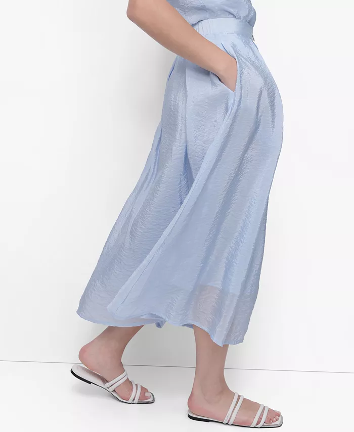 Alfani DKNY Women's Zip-Front Tech Midi Skirt Women's Fashion Shoes & Accessories