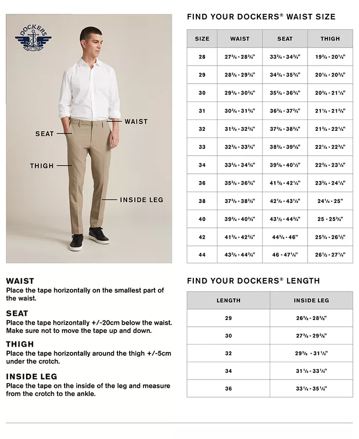 Alfani Dockers Men's Easy Classic Fit Khaki Stretch Pants Men's Fashion & Accessories