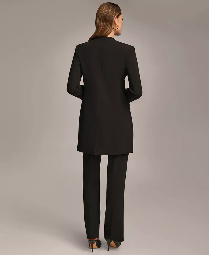 Alfani Donna Karan New York Donna Karan Collarless Topper Jacket & Straight Leg Pant Women's Fashion Shoes & Accessories