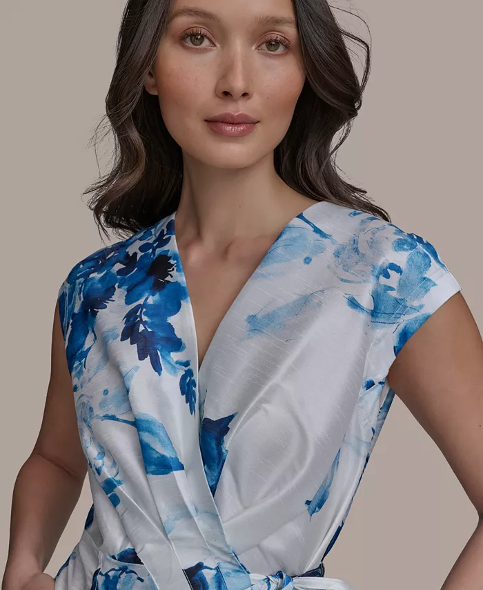 Alfani Donna Karan New York Petite Printed Fit & Flare Dress Women's Fashion Shoes & Accessories