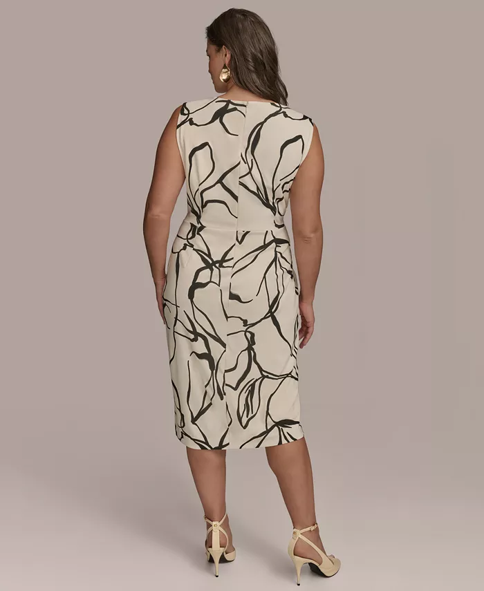 Alfani Donna Karan New York Plus Size Hardware-Trim Side-Twist Dress Women's Fashion Shoes & Accessories