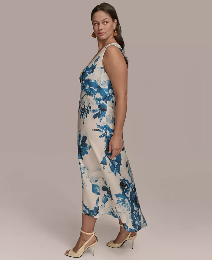 Alfani Donna Karan New York Plus Size V-Neck High-Low Dress Women's Fashion Shoes & Accessories