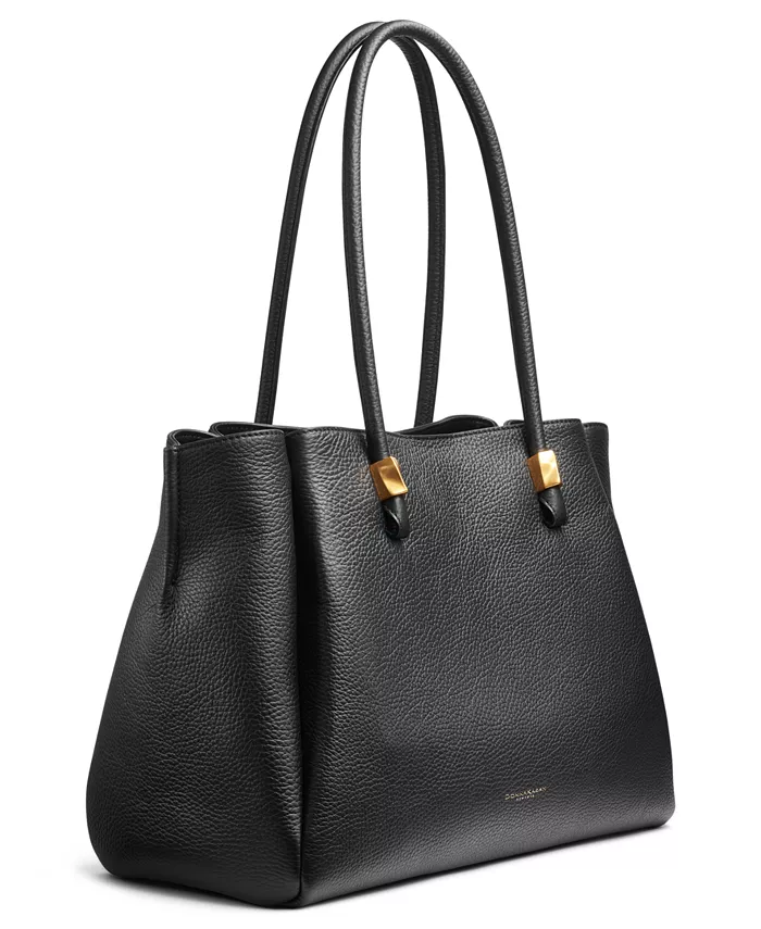 Alfani Donna Karan New York Quogue Leather Triple Compartment Tote Bag Handbags Purses & Accessories