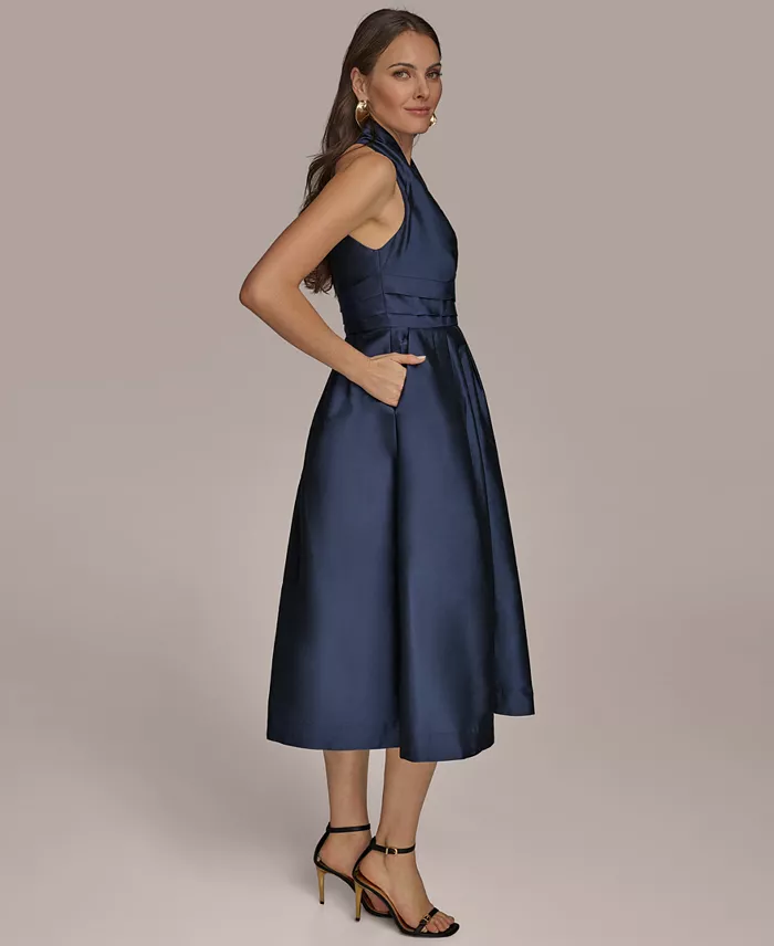 Alfani Donna Karan New York Women's A-Line Halter Midi Dress Women's Fashion Shoes & Accessories