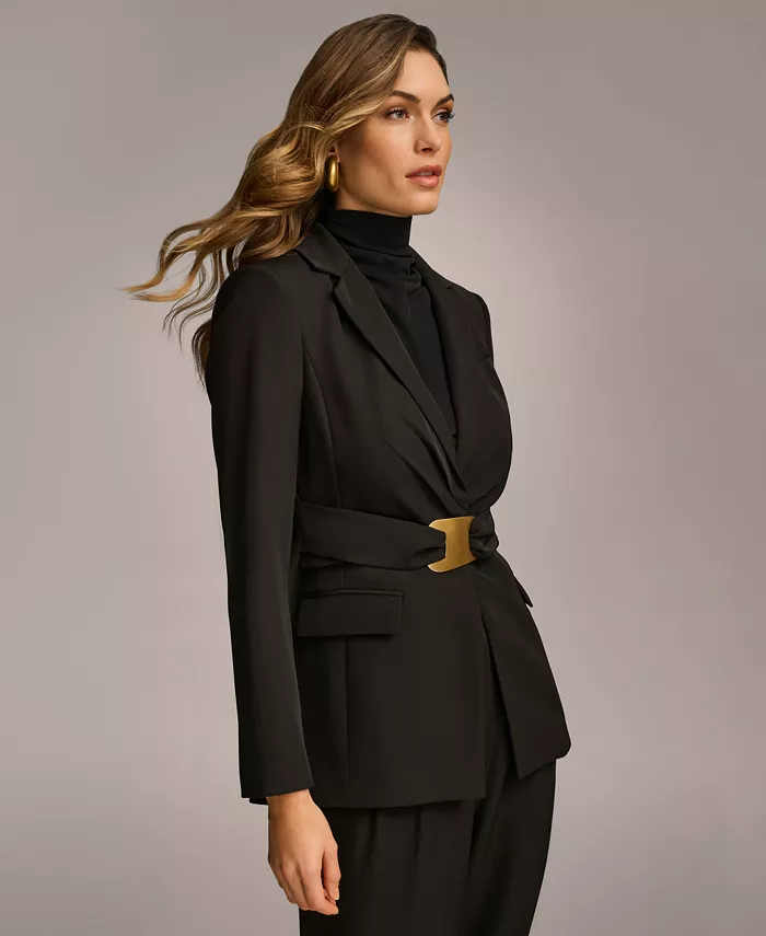 Alfani Donna Karan New York Women's Belted Blazer Regular & Petite Sizes Women's Fashion Shoes & Accessories