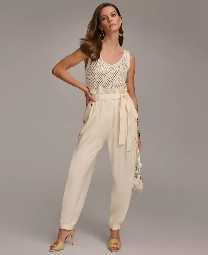 Alfani Donna Karan New York Women's Belted Cargo Pants Women's Fashion Shoes & Accessories