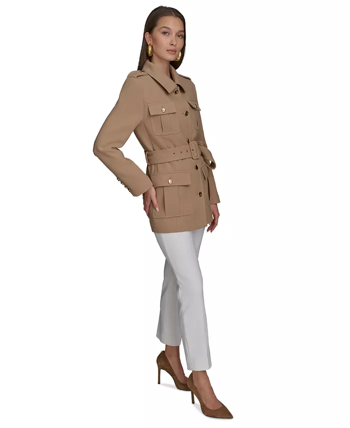 Alfani Donna Karan New York Women's Belted Crepe Jacket Women's Fashion Shoes & Accessories