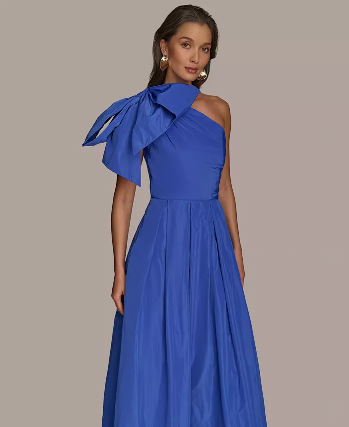 Alfani Donna Karan New York Women's Bow-Trim One-Shoulder Gown Women's Fashion Shoes & Accessories