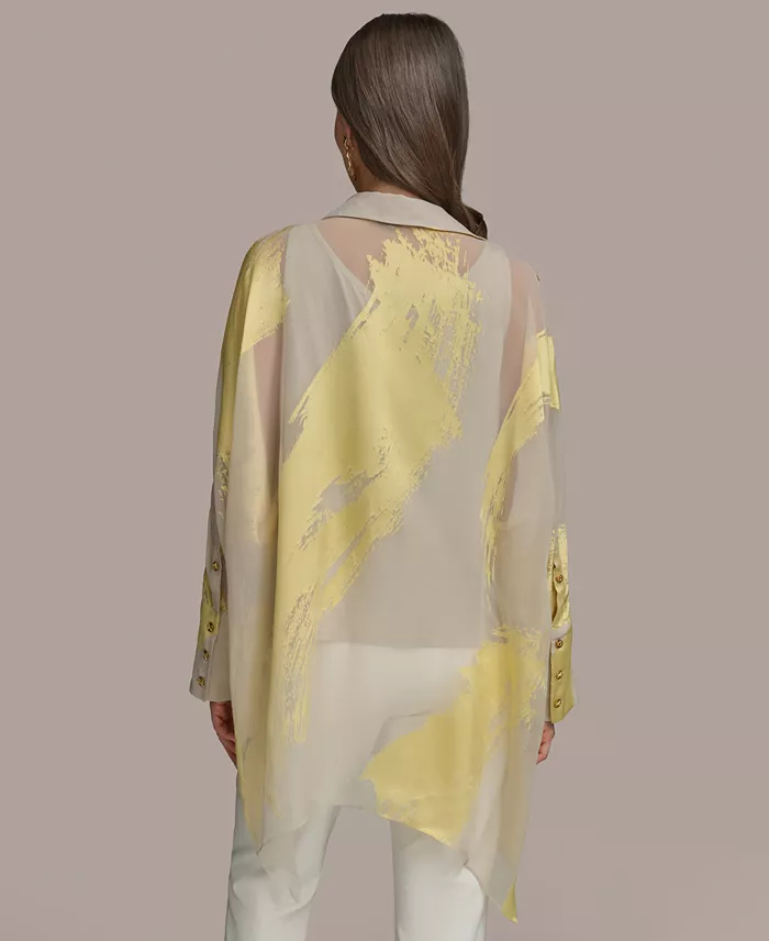 Alfani Donna Karan New York Women's Brushstroke Burnout Tunic Women's Fashion Shoes & Accessories