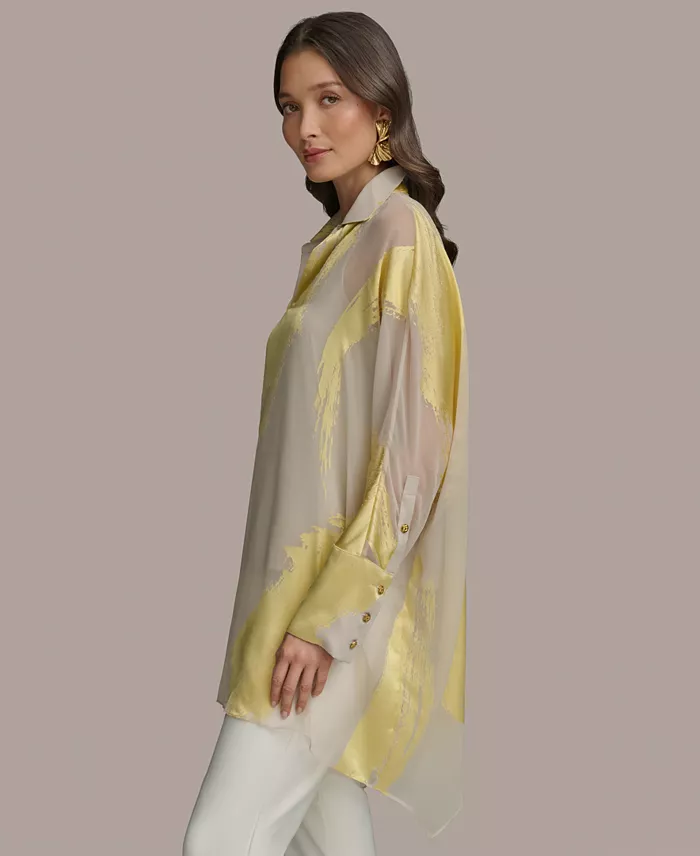 Alfani Donna Karan New York Women's Brushstroke Burnout Tunic Women's Fashion Shoes & Accessories