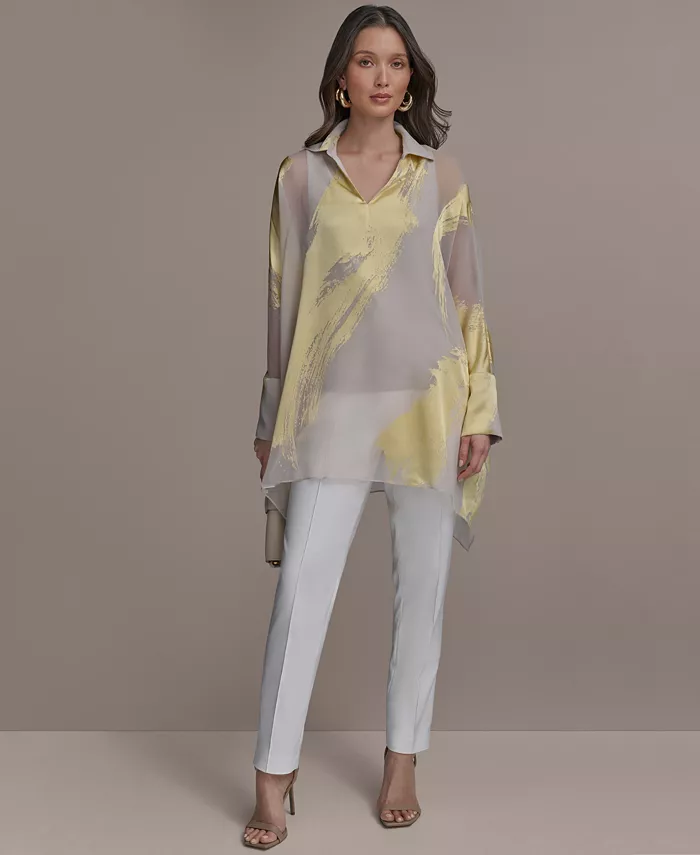Alfani Donna Karan New York Women's Brushstroke Burnout Tunic Women's Fashion Shoes & Accessories