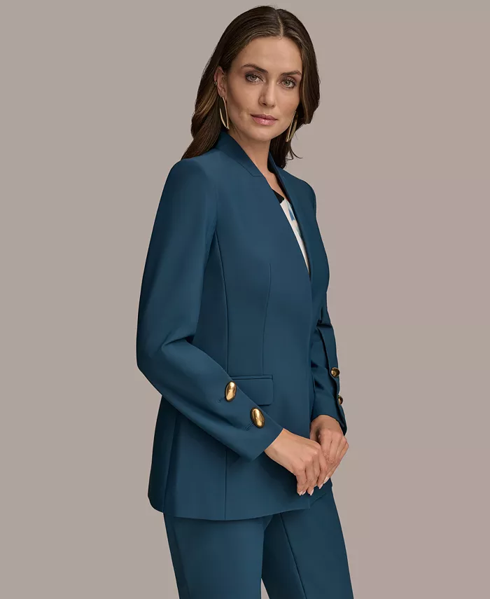 Alfani Donna Karan New York Women's Button-Sleeve Blazer Regular & Petite Women's Fashion Shoes & Accessories