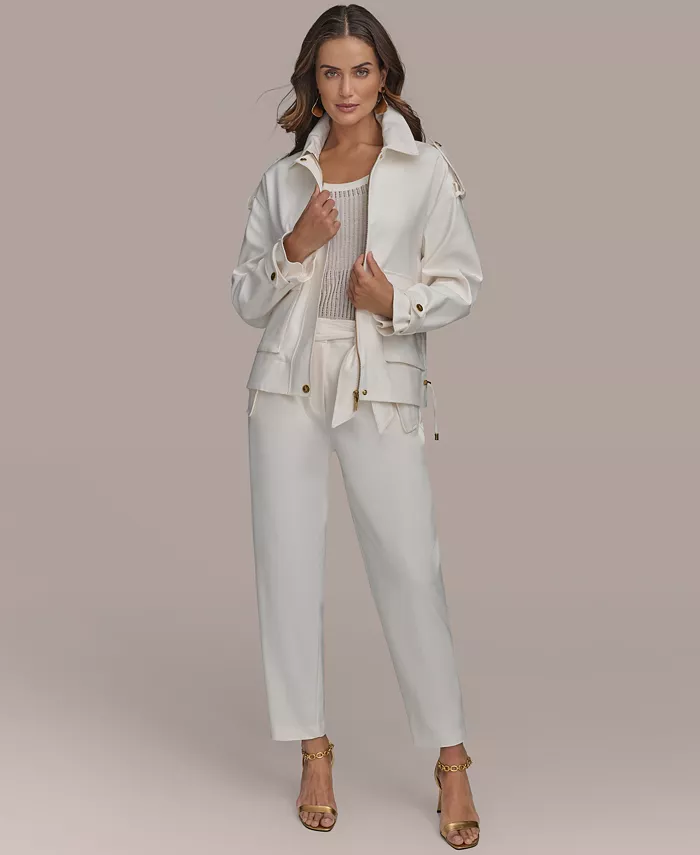 Alfani Donna Karan New York Women's Cotton-Blend Utility Jacket Women's Fashion Shoes & Accessories