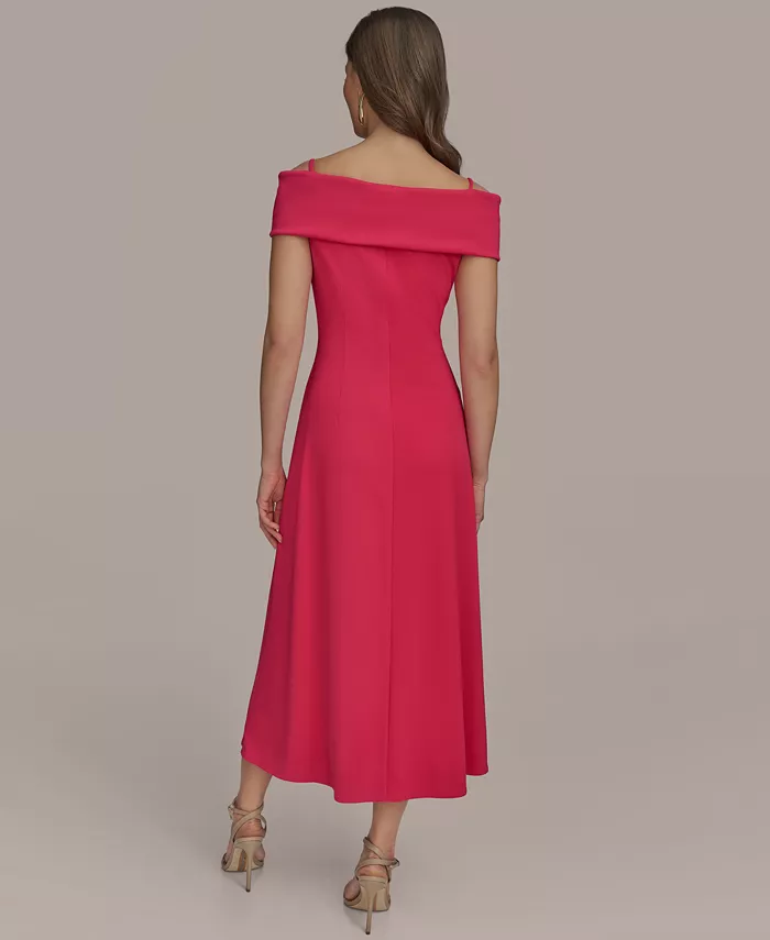 Alfani Donna Karan New York Women's Criss-Cross Off-Shoulder Dress Women's Fashion Shoes & Accessories