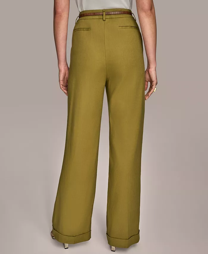Alfani Donna Karan New York Women's Linen-Blend Wide-Leg Pants Regular & Petite Women's Fashion Shoes & Accessories