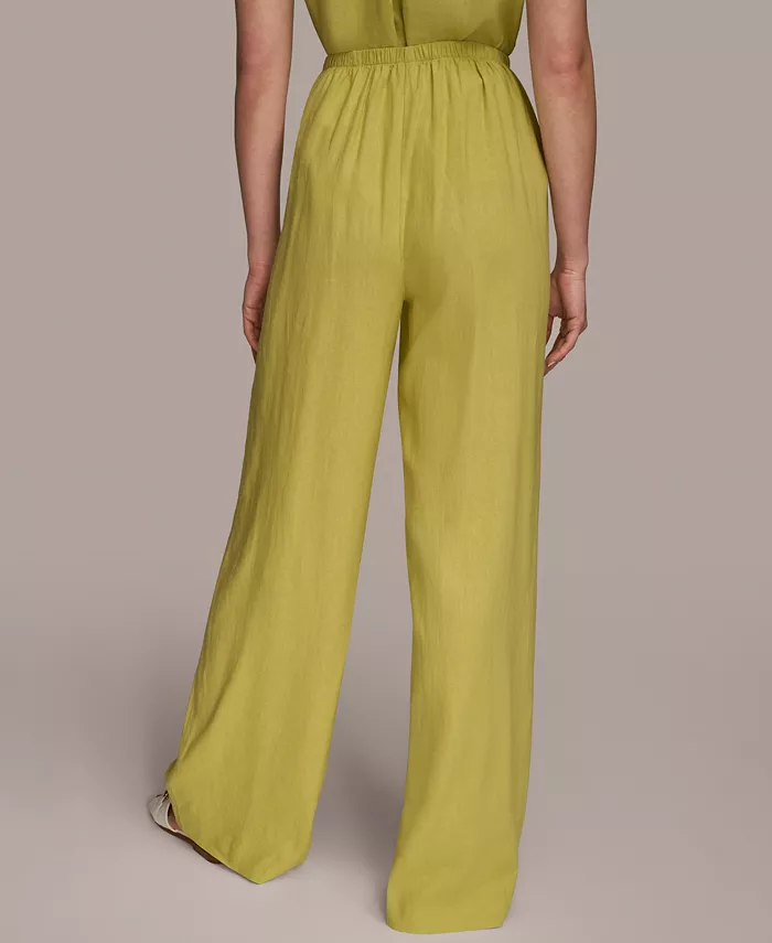 Alfani Donna Karan New York Women's Linen-Blend Wide Leg Pants Women's Fashion Shoes & Accessories
