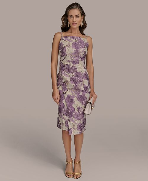 alfani Donna Karan New York Women's Metallic Jacquard Dress Women's Fashion Shoes & Accessories