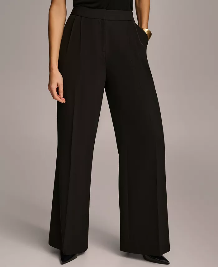 Alfani Donna Karan New York Women's Pleat Front Wide Leg Pants Regular & Petite Sizes Women's Fashion Shoes & Accessories