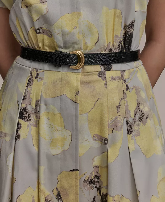 Alfani Donna Karan New York Women's Printed Cotton Shirtdress Women's Fashion Shoes & Accessories