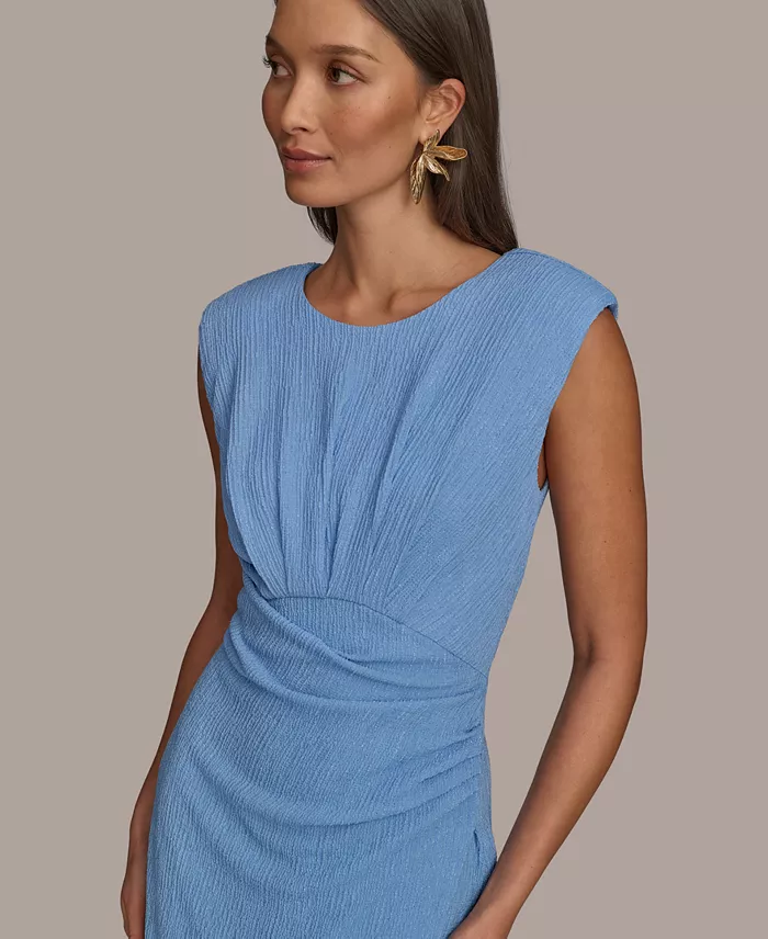 Alfani Donna Karan New York Women's Side-Ruched Midi Dress Women's Fashion Shoes & Accessories