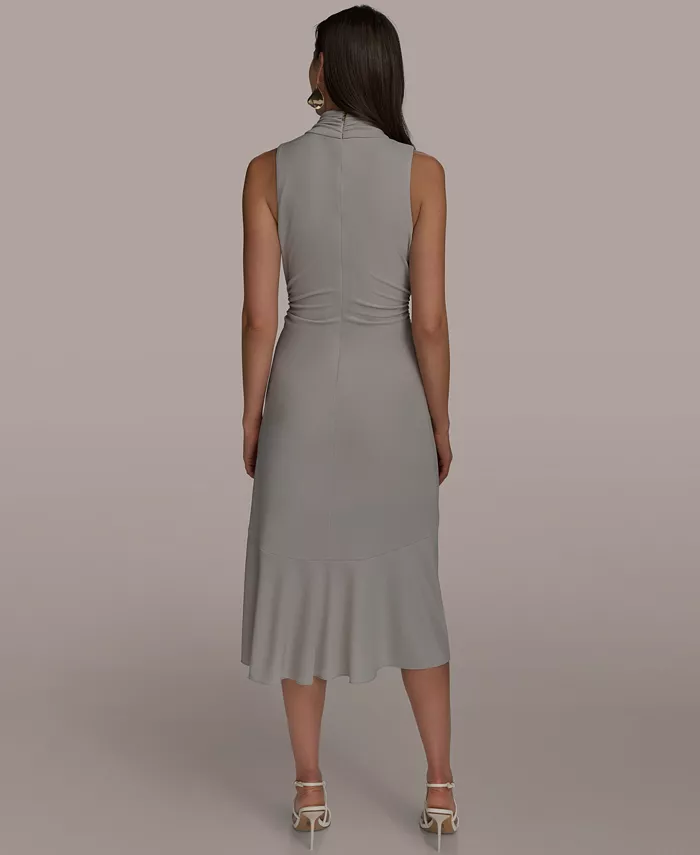 Alfani Donna Karan New York Women's Sleeveless Side-Tie Jersey Midi Dress Women's Fashion Shoes & Accessories