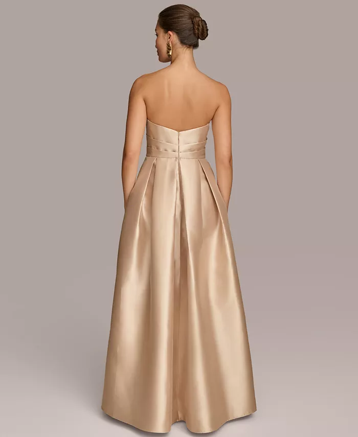 Alfani Donna Karan New York Women's Sweetheart-Neck Pleated Gown Women's Fashion Shoes & Accessories
