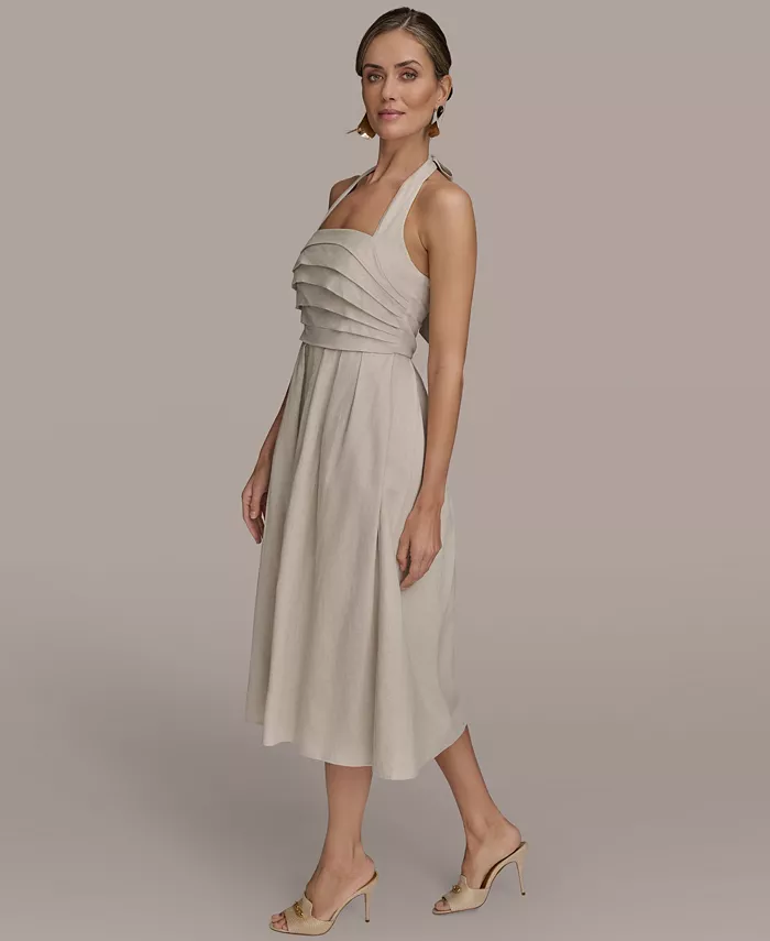 Alfani Donna Karan New York Women's Tie-Back Midi Dress Women's Fashion Shoes & Accessories