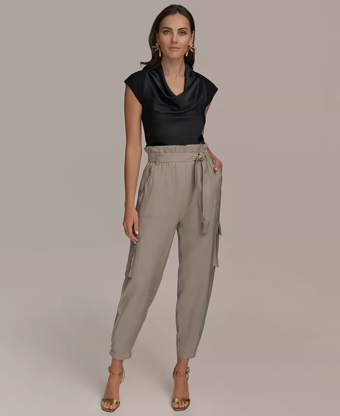 Alfani Donna Karan New York Women's Tie Waist Cargo Pants Women's Fashion Shoes & Accessories