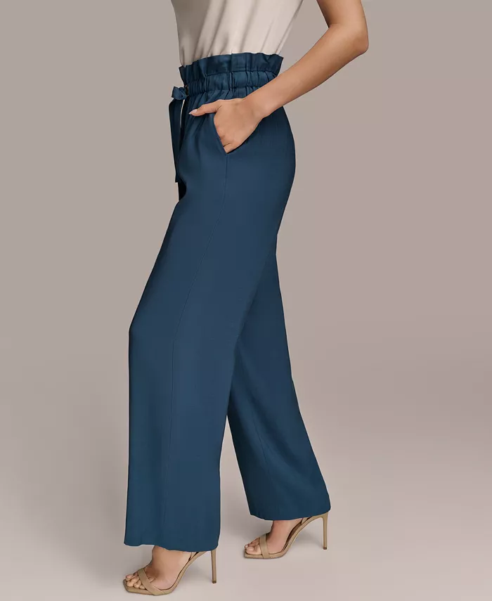 Alfani Donna Karan New York Women's Tie Waist Wide-Leg Pants Women's Fashion Shoes & Accessories