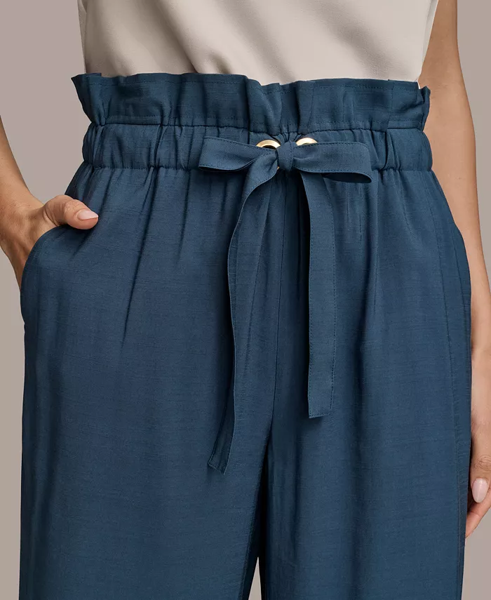 Alfani Donna Karan New York Women's Tie Waist Wide-Leg Pants Women's Fashion Shoes & Accessories