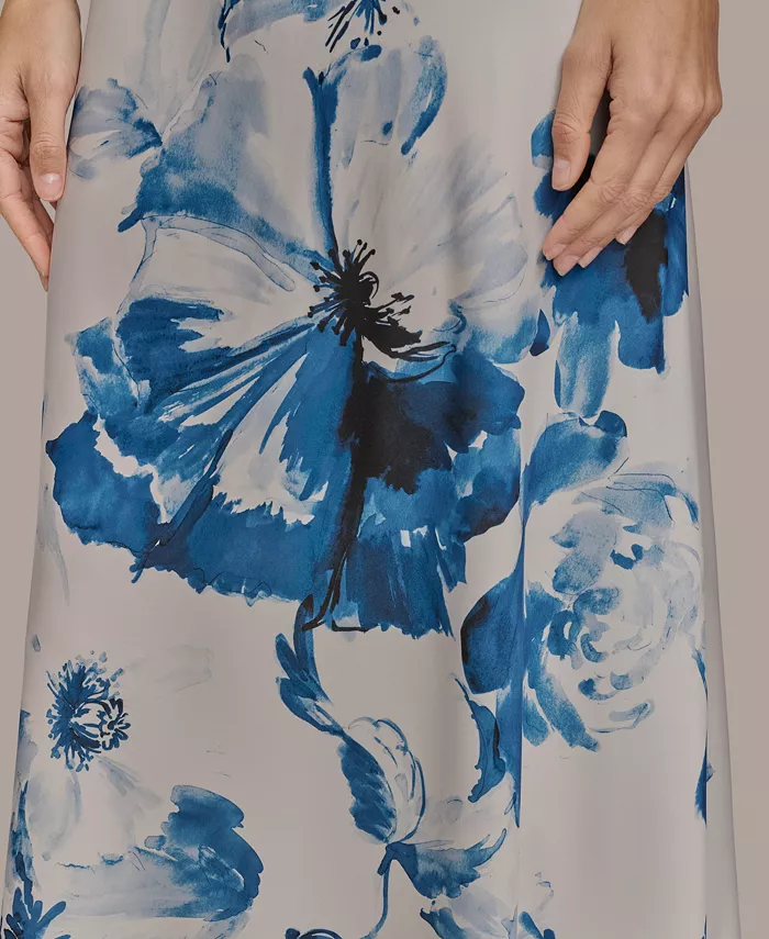 Alfani Donna Karan New York Women's V-Neck High-Low Dress Women's Fashion Shoes & Accessories