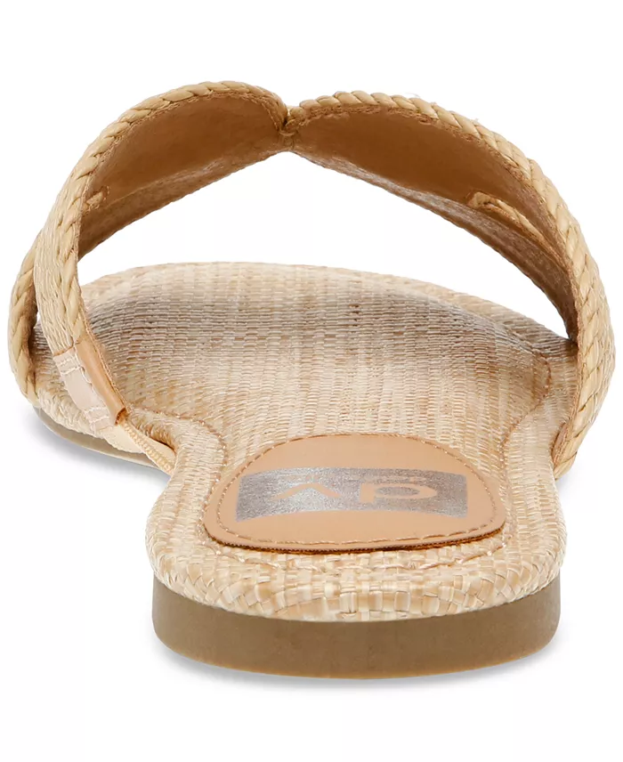 Alfani DV Dolce Vita Geeya Raffia Criss Cross Strap Slide Sandals Women's Fashion Shoes & Accessories