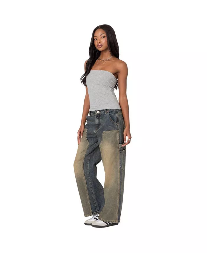 Alfani Edikted Women's Built In Bra Tube Top Women's Fashion Shoes & Accessories