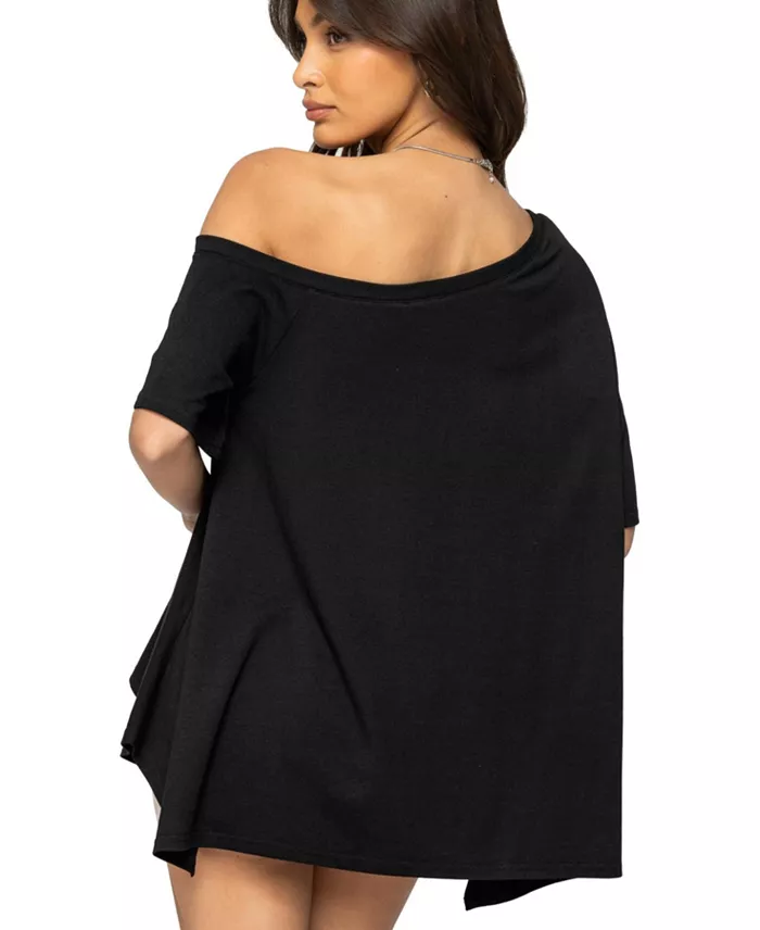 Alfani Edikted Women's Josy Off Shoulder Handkerchief Top Women's Fashion Shoes & Accessories