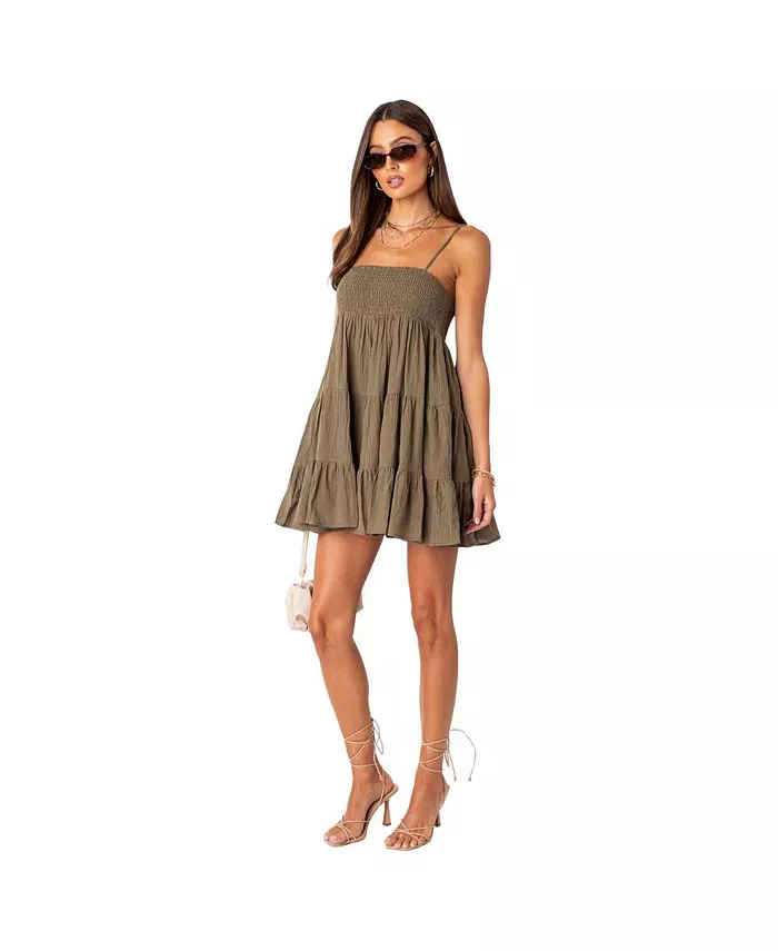 Alfani Edikted Women's Oversize Mini Dress With Straps Women's Fashion Shoes & Accessories