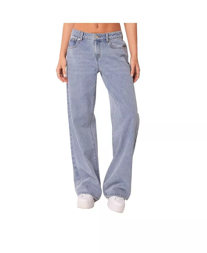 Alfani Edikted Women's Raelynn Washed Low Rise Jeans Women's Fashion Shoes & Accessories