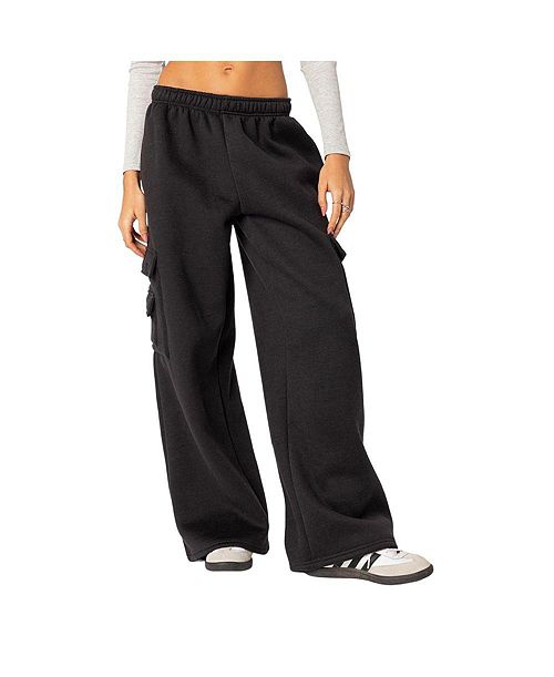 alfani Edikted Women's Wide leg cargo sweatpants Women's Fashion Shoes & Accessories