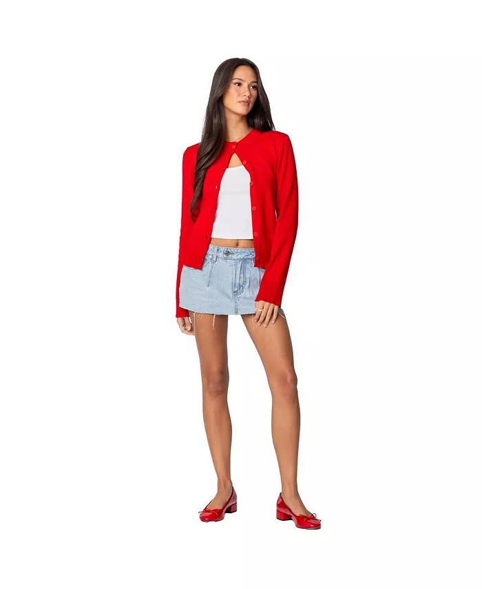 Alfani Edikted Womens Hollie Button Up Cardigan Women's Fashion Shoes & Accessories