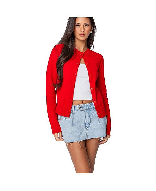 alfani Edikted Womens Hollie Button Up Cardigan Women's Fashion Shoes & Accessories