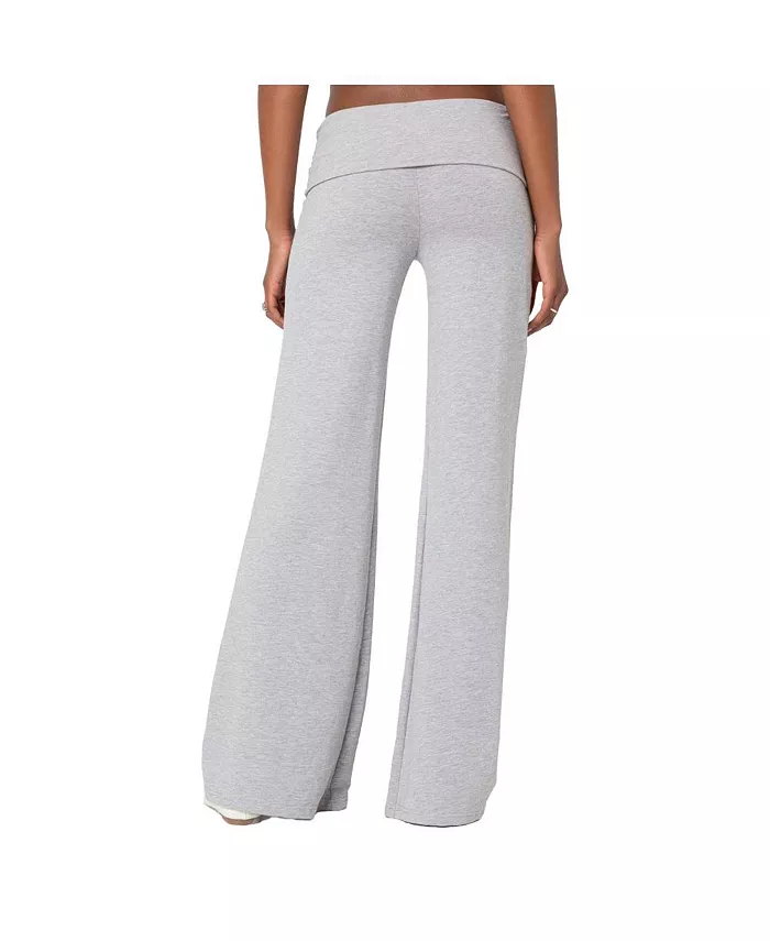 Alfani Edikted Womens Wide Leg Fold Over Pants Women's Fashion Shoes & Accessories