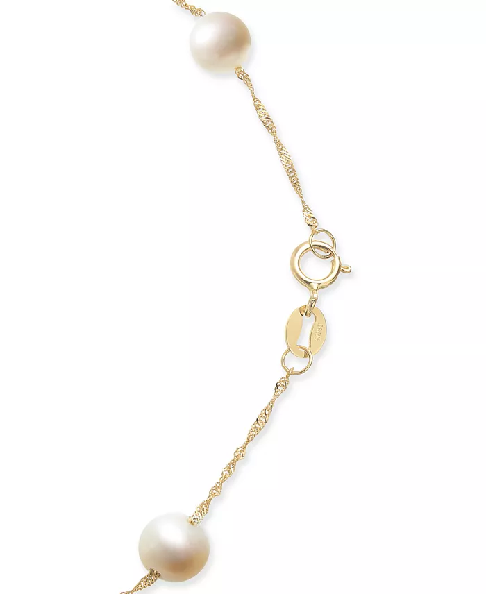Alfani EFFY Collection EFFY® Cultured Freshwater Pearl Station 18" Necklace In 14k Gold (5-1/2mm) Jewelry & Watches
