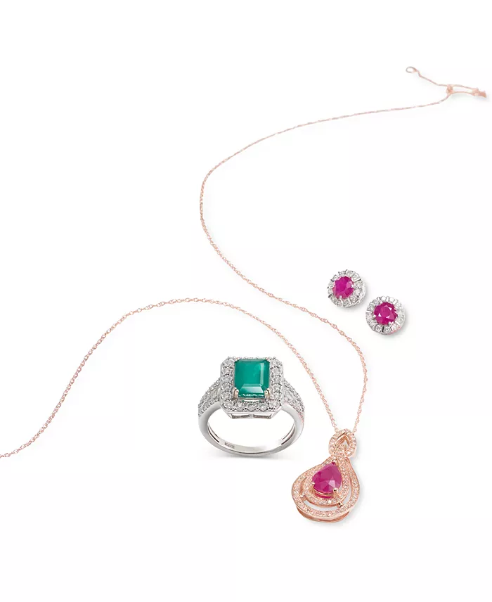 Alfani EFFY Collection EFFY® Tanzanite (9/10 Ct. T.w.) & Diamond (1/3 Ct. T.w.) Stud Earrings In 14k White Or Yellow Gold (Also Available In Ruby Emerald & Sapphire) Jewelry & Watches