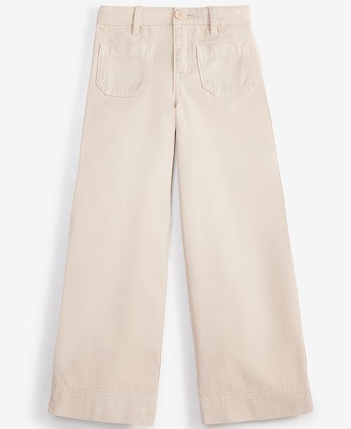 alfani Epic Threads Little & Big Girls Twill Patch-Pocket Wide-Leg Pants Exclusively at Macy's Kids