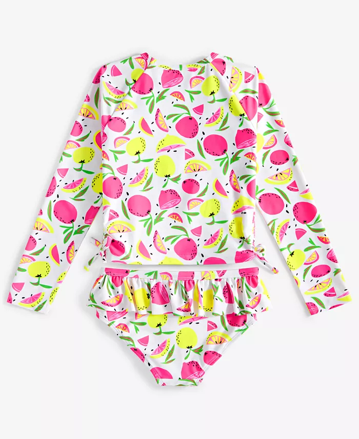 Alfani Epic Threads Toddler And Little Girls Citrus Long Sleeve Two Piece Rash Guard Set Exclusively At Macy's Kids