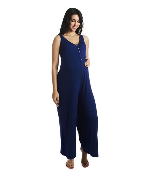 alfani Everly Grey Maternity Luana Maternity/Nursing Jumpsuit Women's Fashion Shoes & Accessories