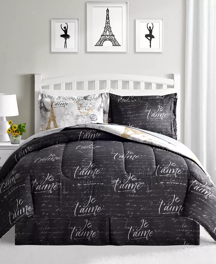Alfani Fairfield Square Collection Paris Gold Reversible 8 Pc. Comforter Sets Exclusively At Macy’s Bed & Bath
