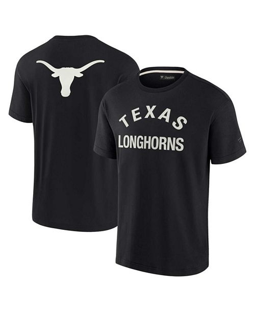 alfani Fanatics Signature Men's and Women's Black Texas Longhorns Super Soft Short Sleeve T-shirt Sports Fan Shop